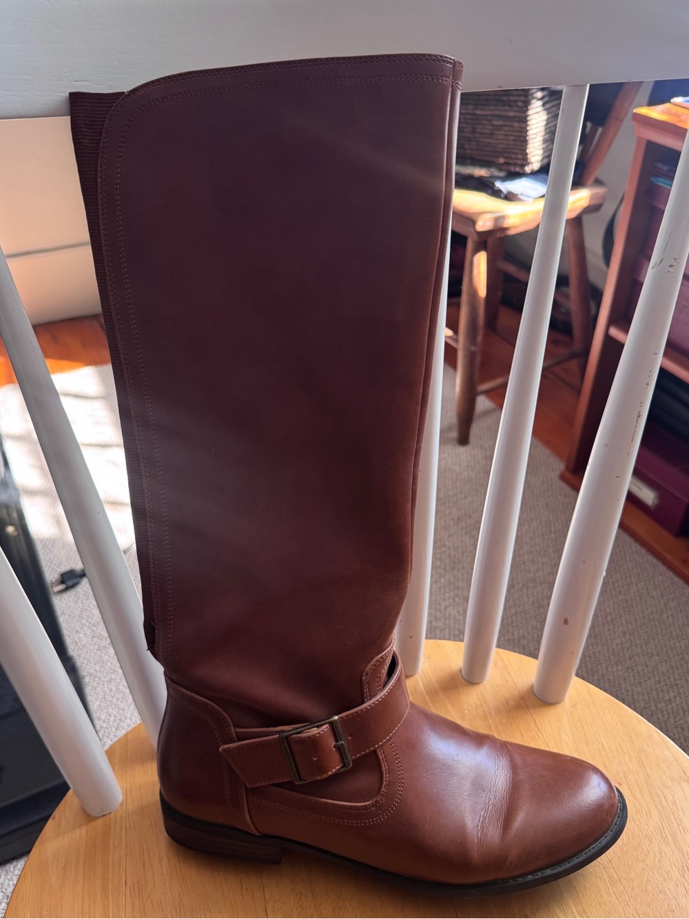 American Eagle Brown Leather Knee-High Riding Boot